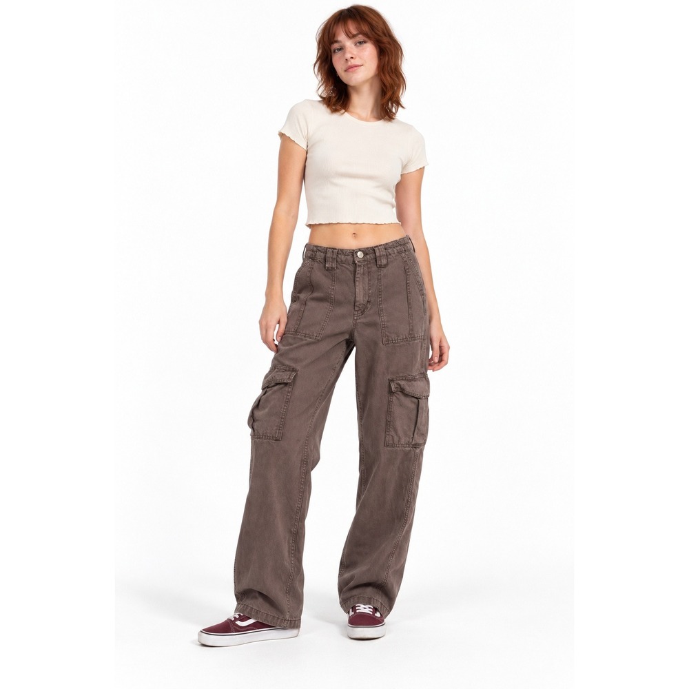 BDG Urban‎ Outfitters Skate Cargo Pants W26 L32 Brown Baggy Y2K Grunge Utility